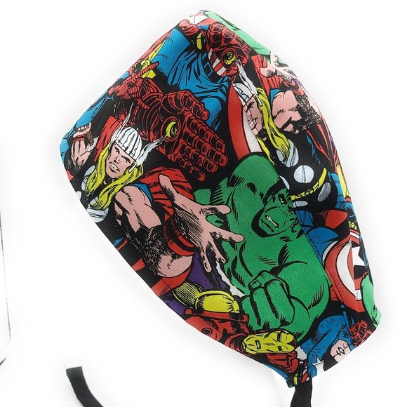 Marvel Comic Book Characters Surgical Scrub Cap - Picture 2 of 3